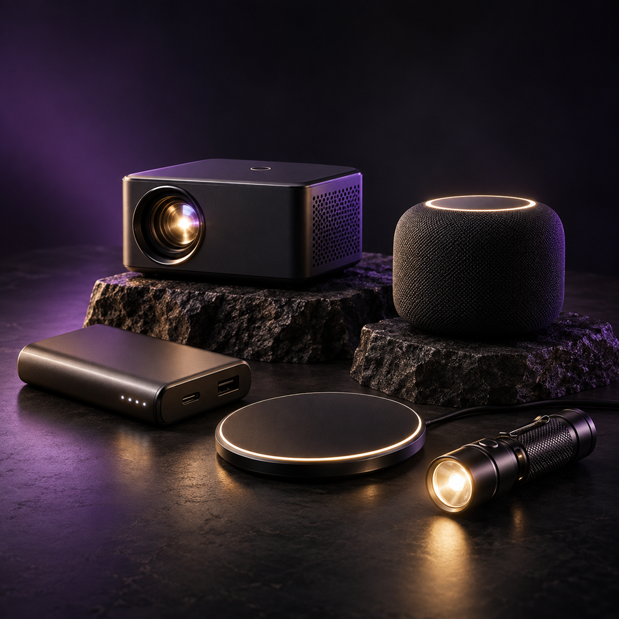 Useful modern gadgets in a premium studio setting