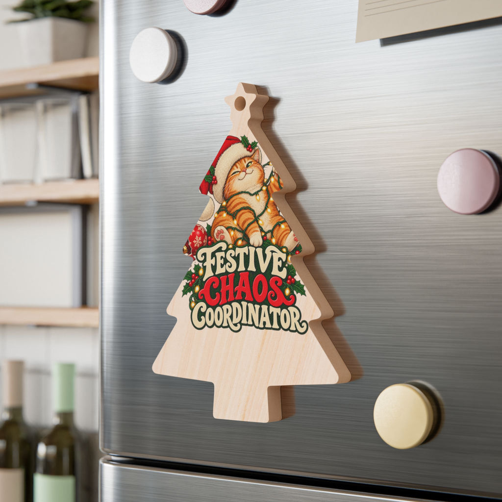 Festive Chaos Coordinator Wooden Ornament