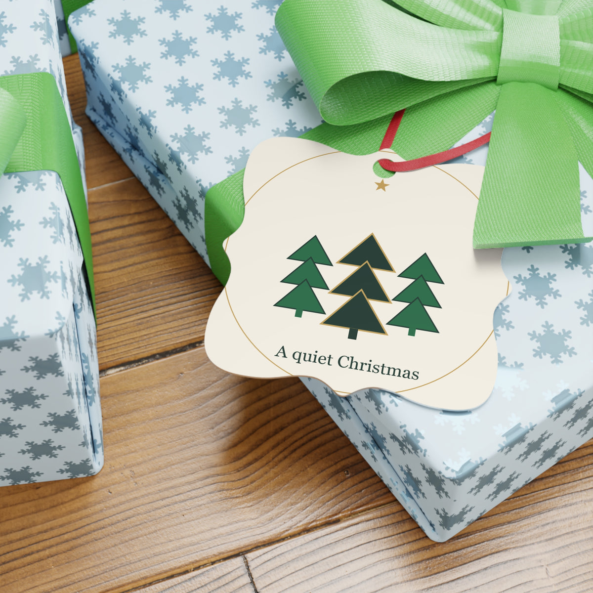Geometric Christmas Tree Aluminium Ornament