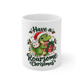 Have a Roarsome Christmas Ceramic Mug — front product mockup
