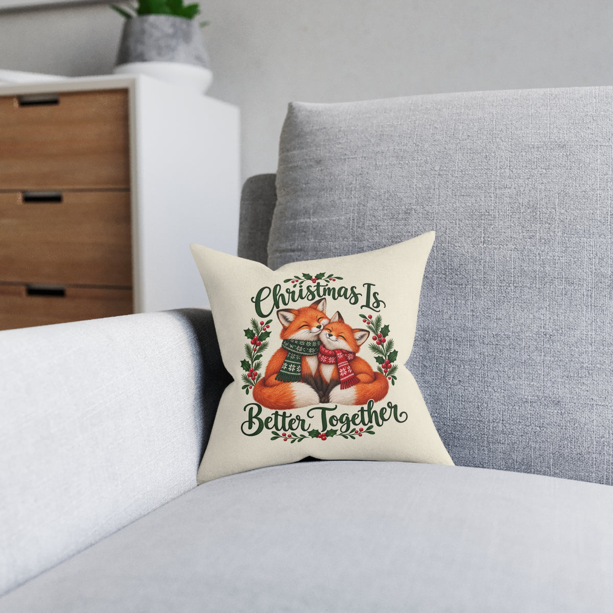 Christmas Is Better Together Fox Cushion — additional product view 4