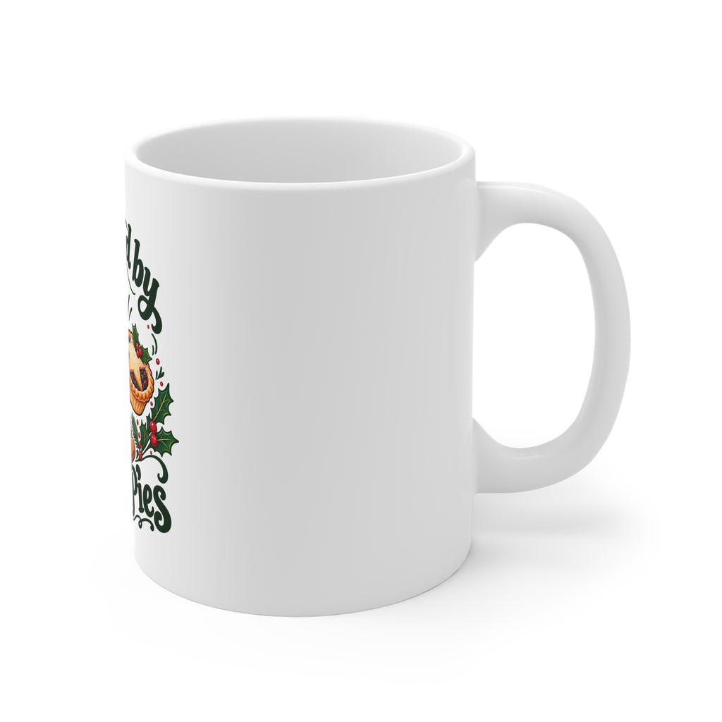Powered by Mince Pies Christmas Ceramic Mug — additional product view 3