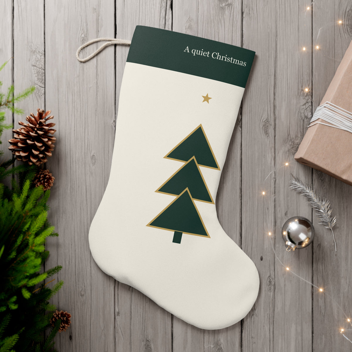 Geometric Christmas Tree Stocking