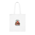 Books Blankets and Christmas Cotton Tote Bag — front product mockup